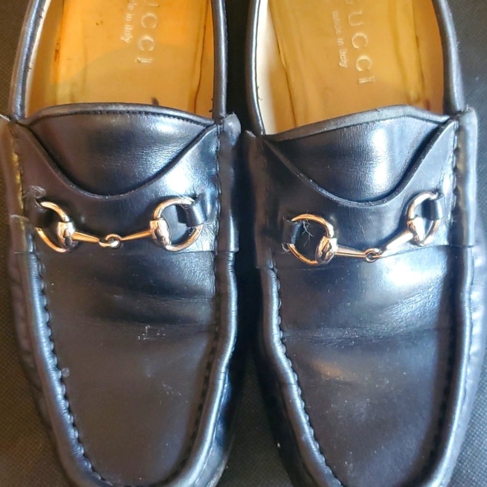 Women black Gucci loafers